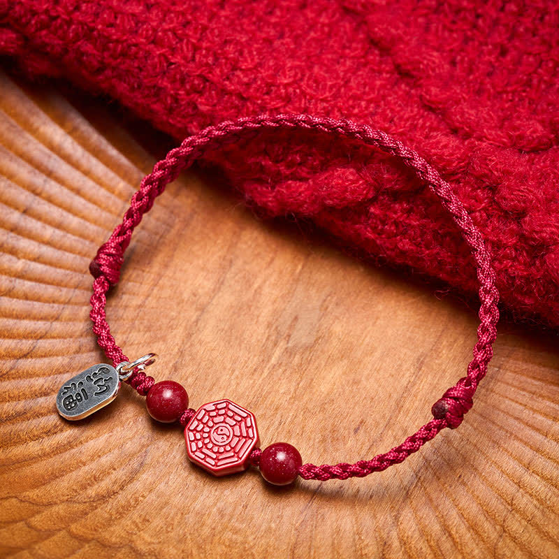 Buddha Stones Pulsera de armonía de hilo rojo Bagua - image 2