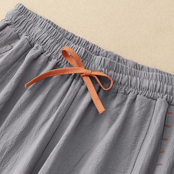 Pantalones anchos para mujer con diseño sencillo, cordón ajustable y bolsillos, estampado Buddha Stones. - image 16
