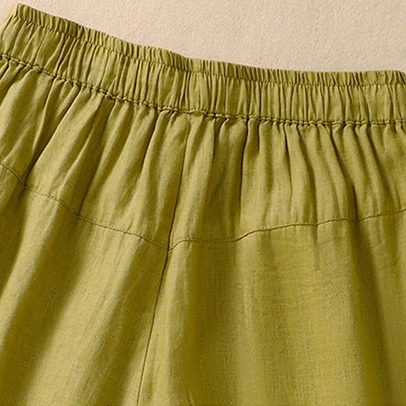 Pantalones cortos de mujer con cordón ajustable, bolsillos y estampado floral informal de Buddha Stones. - image 18