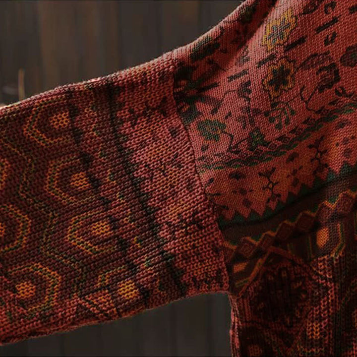 Sudadera con capucha de punto de manga larga para mujer, de algodón, con estampado geométrico de rayas y Buddha Stones otoño. - image 8