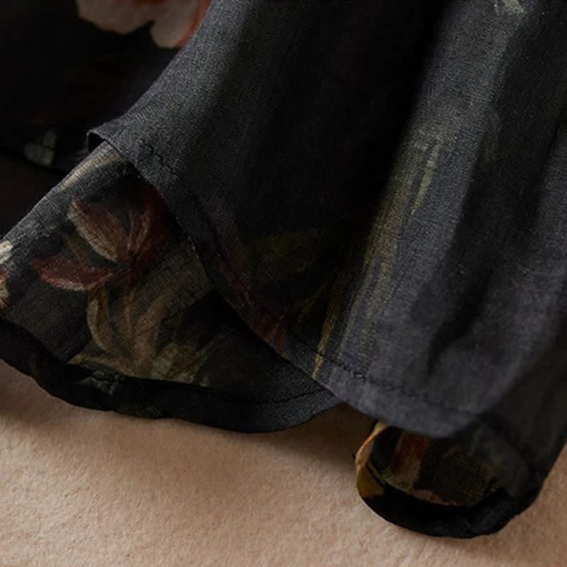 Buddha Stones Camisas de manga larga para mujer estilo boho con cordón ajustable y estampado floral, ideales para primavera y verano. - image 12