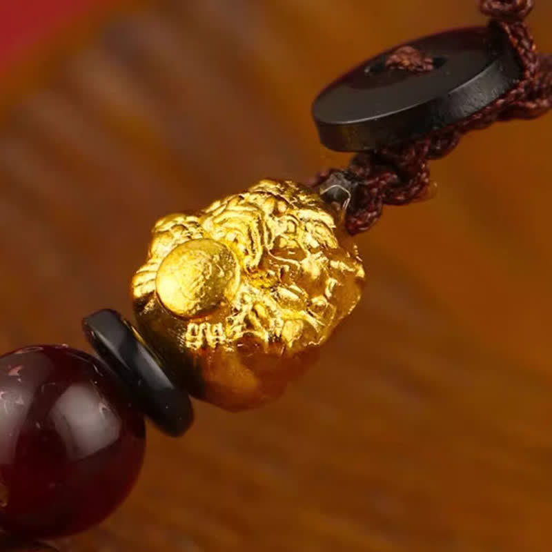 Buddha Stones Llaveros con monedas y bolsa de dinero del zodíaco chino en tono dorado y cobre para "Hacer fortuna cada día". - image 16