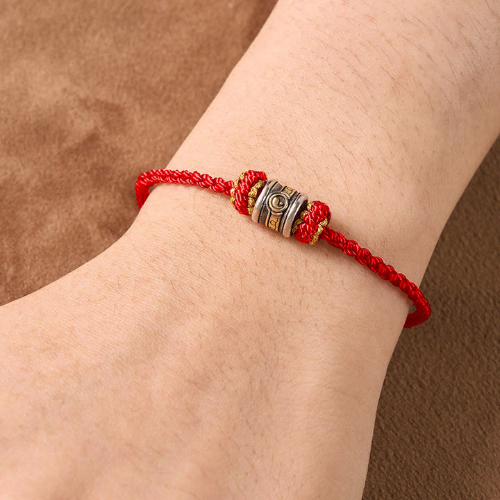 Buddha Stones Pulsera de armonía de hilo rojo Yin Yang de cobre - image 5