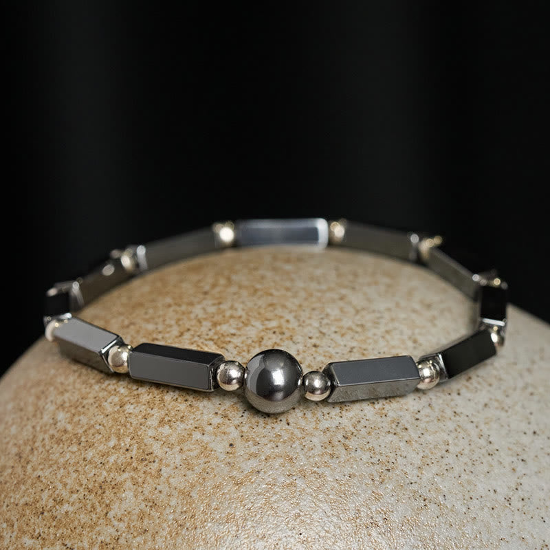 Buddha Stones Pulsera de cuentas de hematita de 3 piezas - image 6