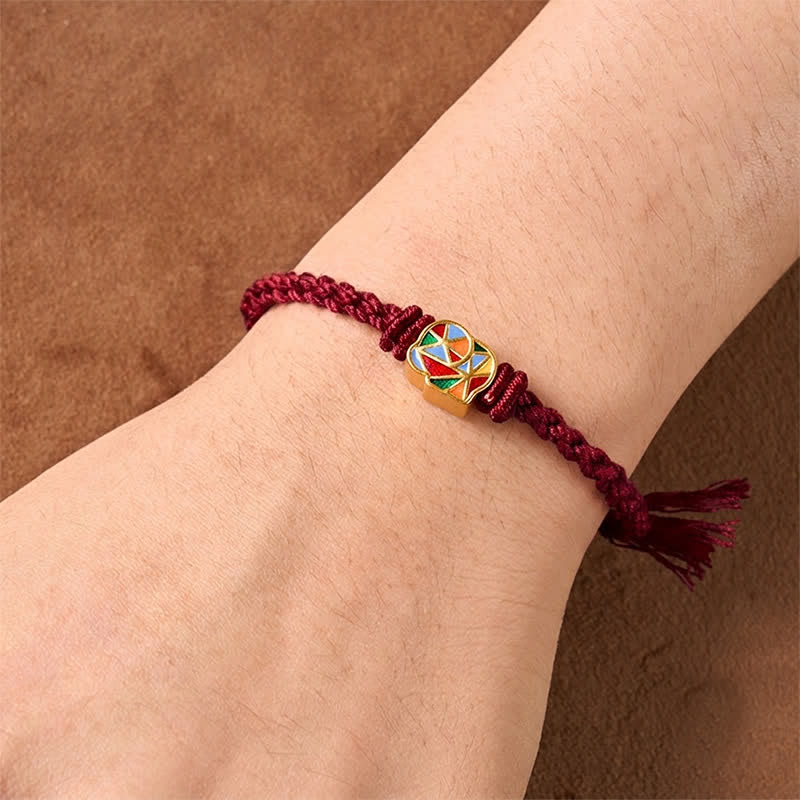 Buddha Stones Pulsera ajustable de equilibrio de cuerda roja con elefante del Tíbet - image 10