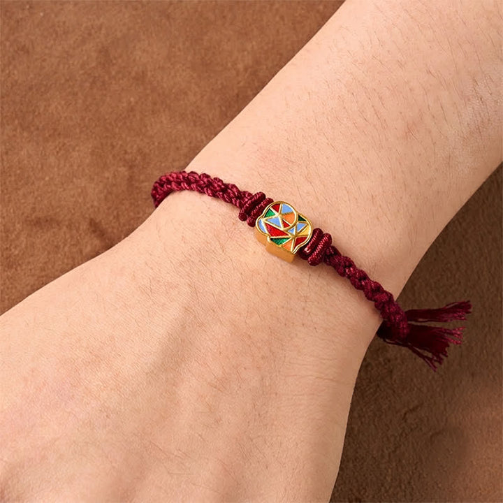 Buddha Stones Pulsera ajustable de equilibrio de cuerda roja con elefante del Tíbet - image 10