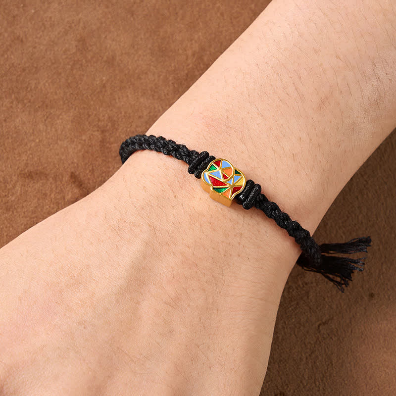 Buddha Stones Pulsera ajustable de equilibrio de cuerda roja con elefante del Tíbet - image 12