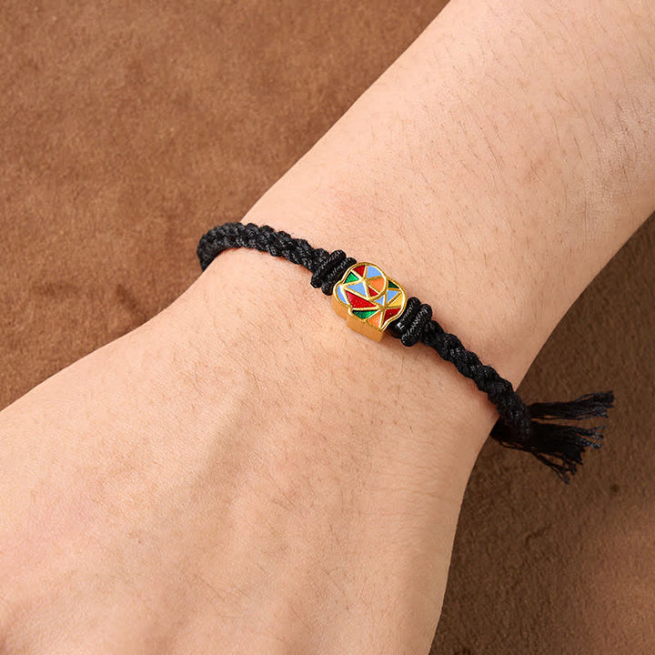 Buddha Stones Pulsera ajustable de equilibrio de cuerda roja con elefante del Tíbet - image 12