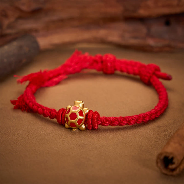 Buddha Stones Pulsera ajustable Longevity Turtle Red String Balance Tibet - Rojo (Circunferencia de la muñeca: 5,5–6,7 pulgadas/14–17 cm) - image 0