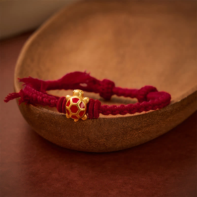 Buddha Stones Pulsera ajustable Longevity Turtle Red String Balance Tibet - Rojo oscuro (circunferencia de la muñeca: 5,5–6,7 pulgadas/14–17 cm) - image 10