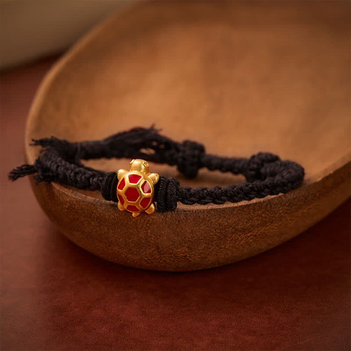 Buddha Stones Pulsera ajustable Longevity Turtle Red String Balance Tibet - Negro (Circunferencia de la muñeca: 5,5–6,7 pulgadas/14–17 cm) - image 12