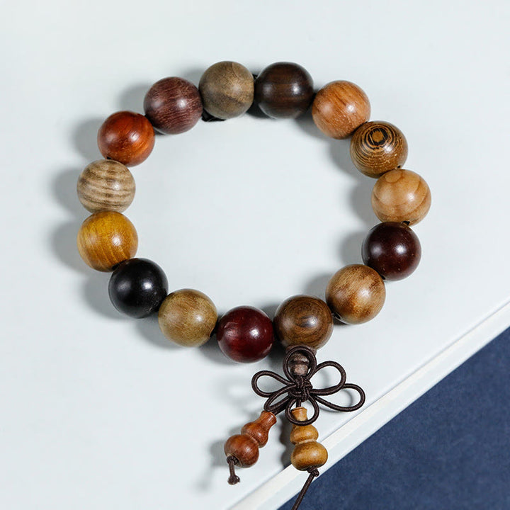 Pulsera de meditación de bendición Mala de madera de wengué con 108 Buddha Stones - image 11