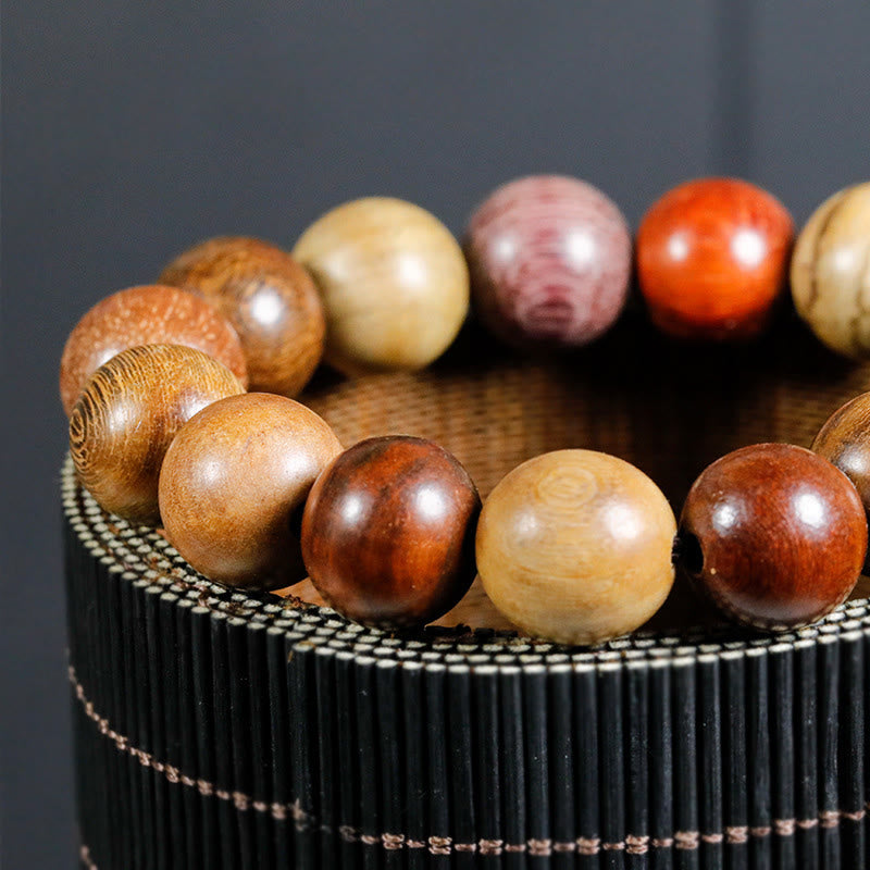 Pulsera de meditación de bendición Mala de madera de wengué con 108 Buddha Stones - image 14