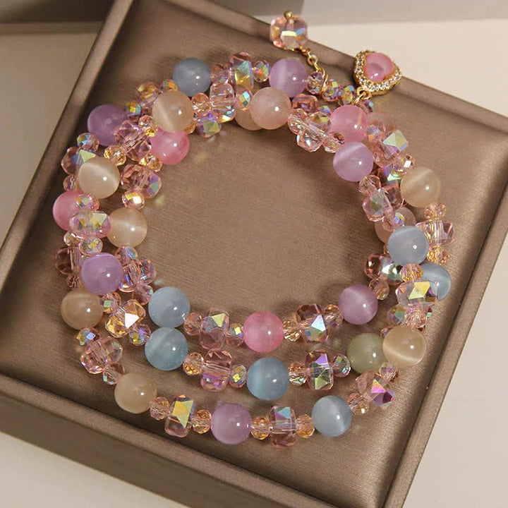 Buddha Stones Pulsera multicolor de cuentas de calabaza ojo de gato - image 8