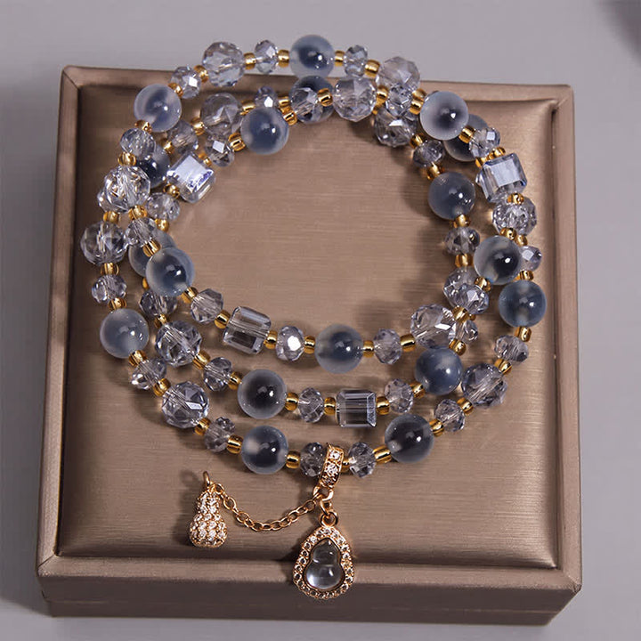 Buddha Stones Pulsera Harmony de triple vuelta con dije de calabaza de ágata de caramelo - image 4