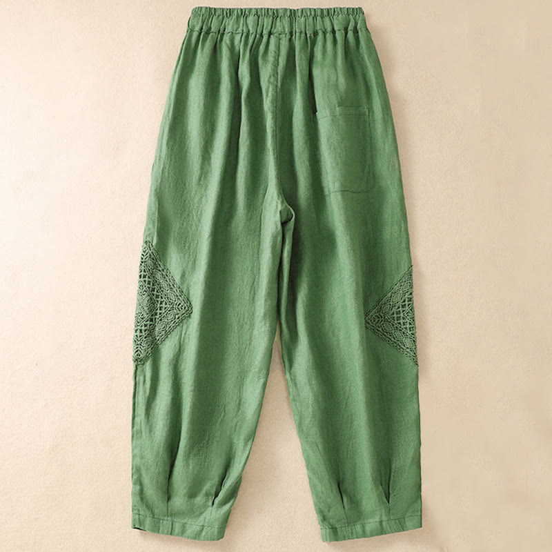 Pantalones harem de verano para mujer con cordón ajustable y bolsillos , de Buddha Stones. - image 7