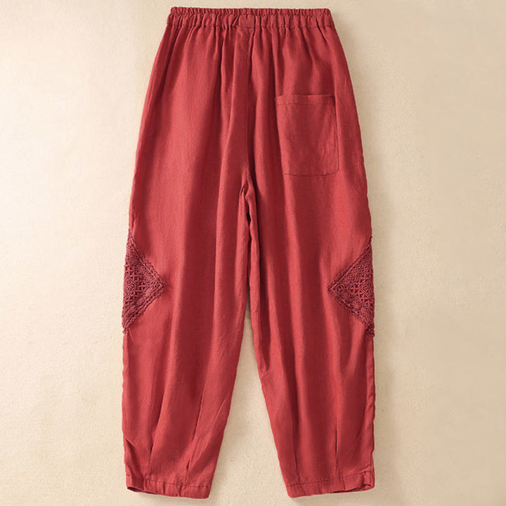 Pantalones harem de verano para mujer con cordón ajustable y bolsillos , de Buddha Stones. - image 18
