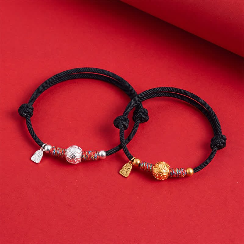 Buddha Stones Pulsera de protección tejida a mano con hilo rojo de plata de ley 999 - image 23