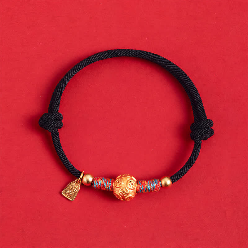 Buddha Stones Pulsera de protección tejida a mano con hilo rojo de plata de ley 999 - image 17