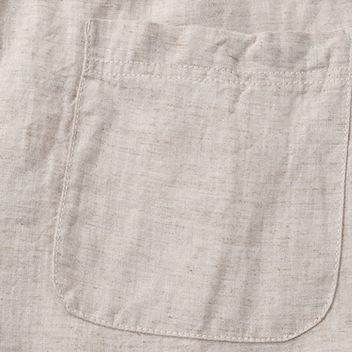 Buddha Stones Pantalones largos de lino lisos con cordón ajustable para hombre, estilo casual de primavera/verano, de pierna recta y con bolsillos. - image 7