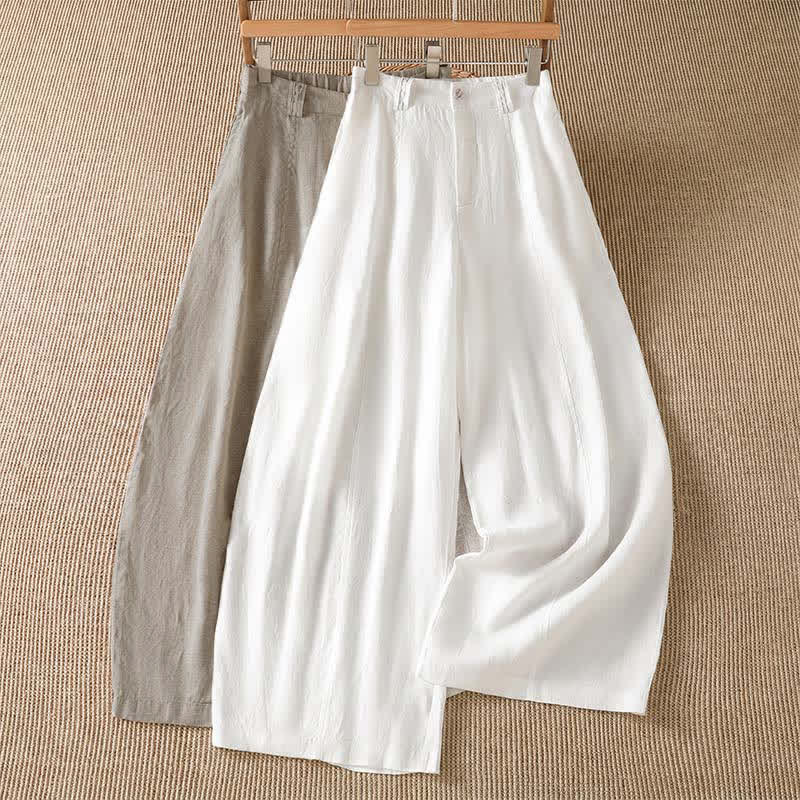 Buddha Stones Pantalones tobilleros informales de primavera/verano con cremallera, color liso, para mujer, pierna ancha y bolsillo. - image 16