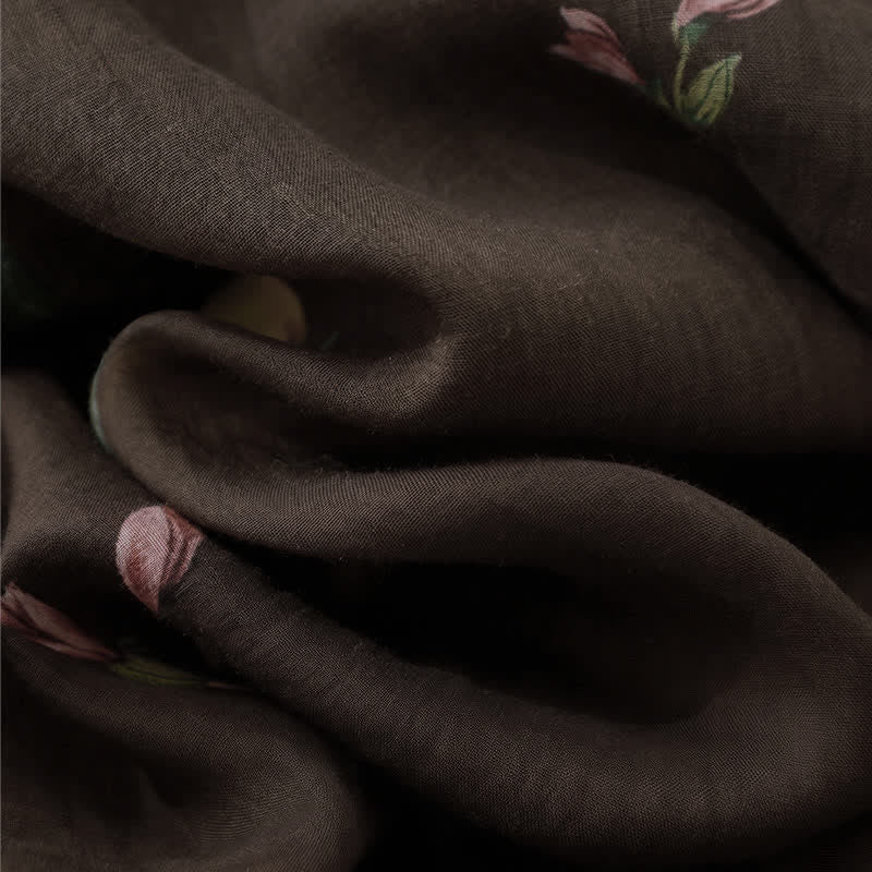 Buddha Stones Pantalones tobilleros bohemios florales para mujer, ideales para primavera y verano. Pantalones de pierna ancha con bolsillos. - image 24