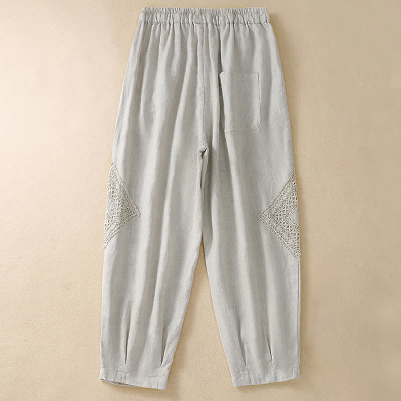Pantalones harem de verano para mujer con cordón ajustable y bolsillos , de Buddha Stones. - image 14
