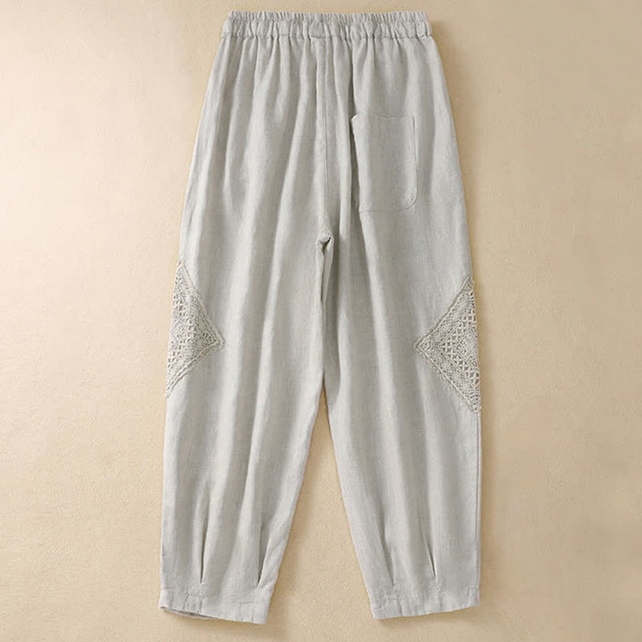 Pantalones harem de verano para mujer con cordón ajustable y bolsillos , de Buddha Stones. - image 14