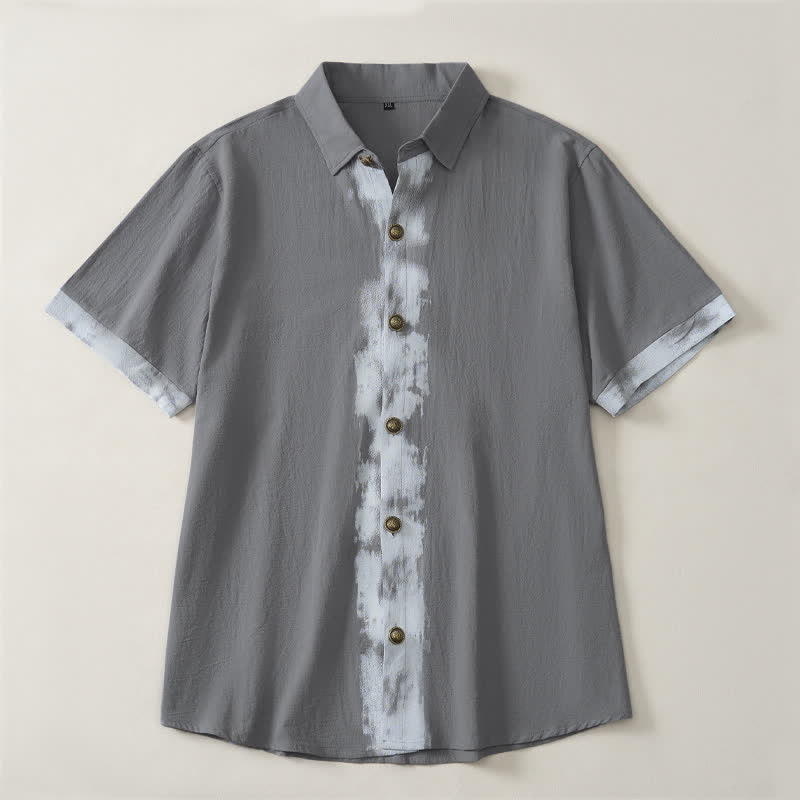 Buddha Stones Camisas de manga corta para hombre, estilo boho casual veraniego con estampado tie-dye. - image 17