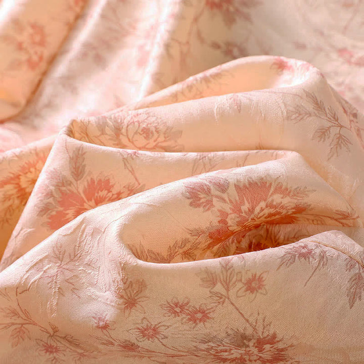 Buddha Stones Pantalones largos informales de estilo bohemio con estampado floral rosa para mujer, de pierna ancha y con bolsillos, ideales para primavera y verano. - image 8