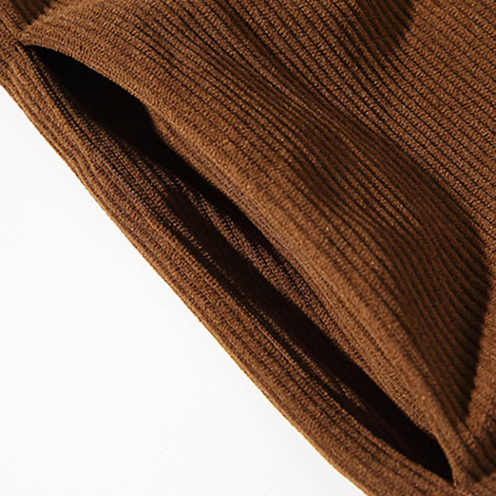 Buddha Stones Chaqueta de hombre de algodón liso con botones de rana, estilo casual de otoño/invierno. - image 14