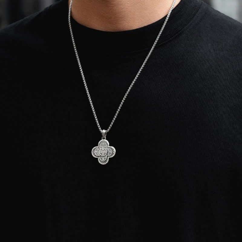 Buddha Stones Collar amuleto de riqueza con diseño de trébol y monedas de cobre vintage de los Cinco Emperadores. - image 11