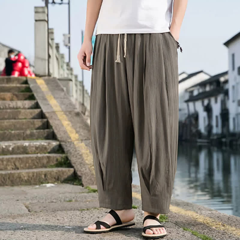 Buddha Stones Pantalones cortos casuales de verano con cordón ajustable para hombre, de pierna recta y bolsillo. - image 2