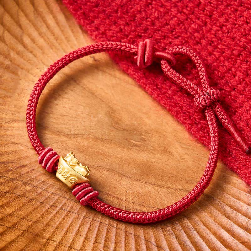 Buddha Stones Pulsera de la riqueza de hilo rojo Pi Xiu de aleación - image 10
