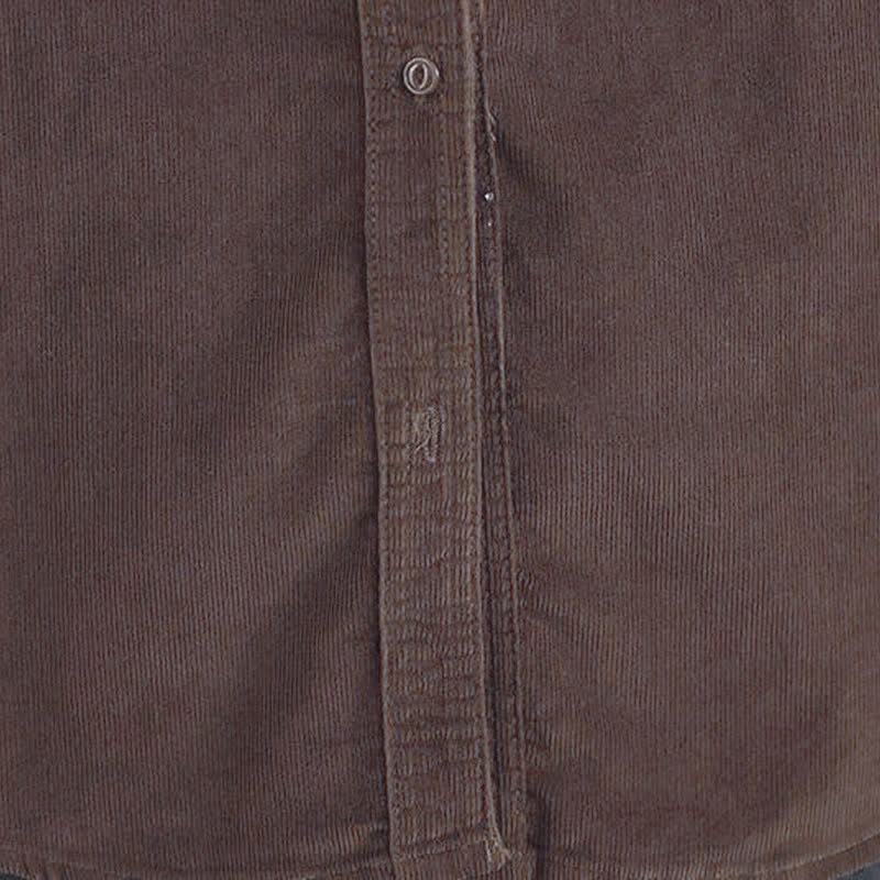 Buddha Stones Chaqueta de mujer de pana lisa con botones, estilo vintage, para otoño/invierno, con bolsillos. - image 8