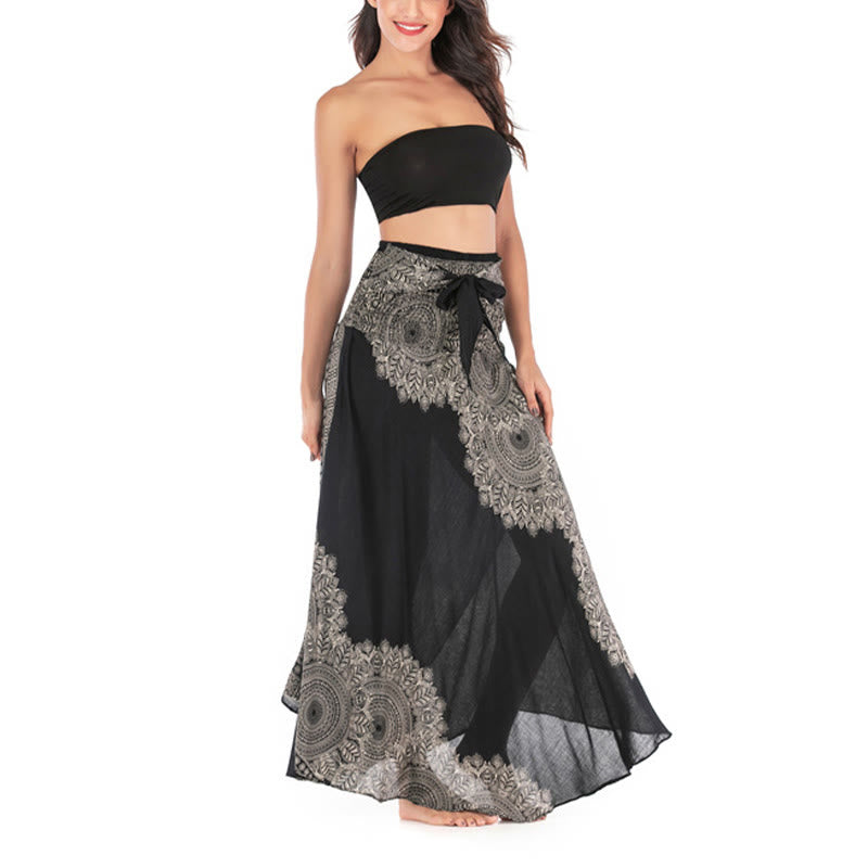 Buddha Stones Dos Estilos Vestido de Playa con Falda Mandala Flor Boho - image 15