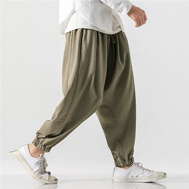 Buddha Stones Pantalones cortos casuales de primavera/verano con cordón ajustable, color liso, para hombre, corte ajustado, con bolsillo. - image 1