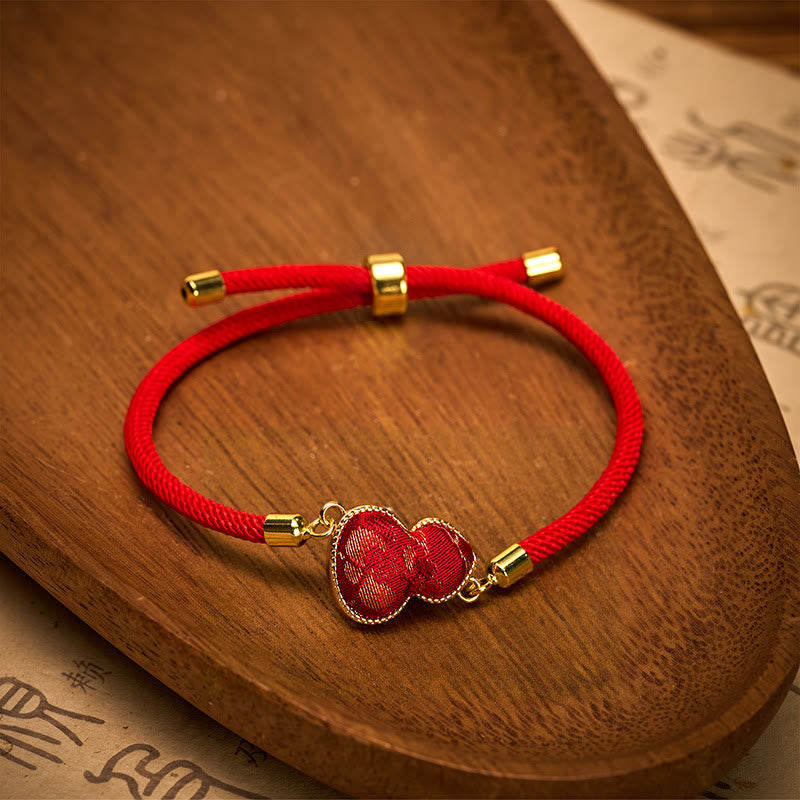 Buddha Stones Pulsera protectora de calabaza brocada con la canción del hilo rojo - image 1