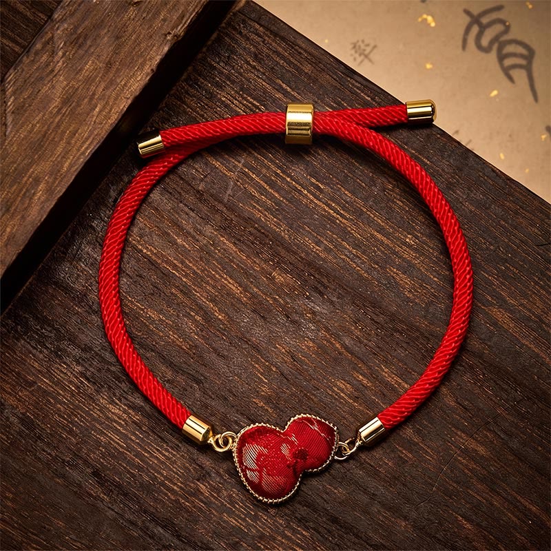 Buddha Stones Pulsera protectora de calabaza brocada con la canción del hilo rojo - image 3
