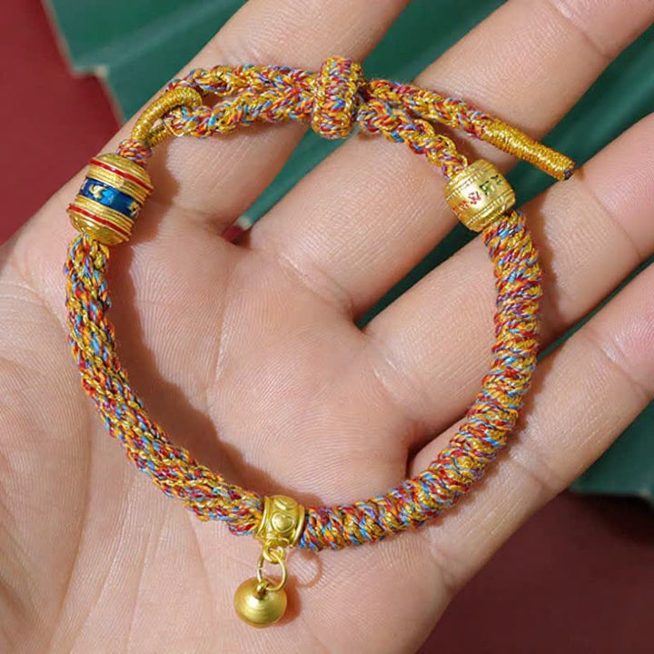 Buddha Stones Pulsera tibetana de protección de hilo rojo Om Mani Padme Hum - image 2