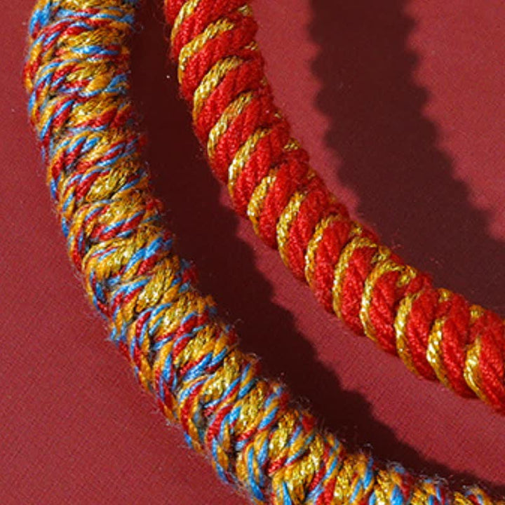 Buddha Stones Pulsera tibetana de protección de hilo rojo Om Mani Padme Hum - image 14