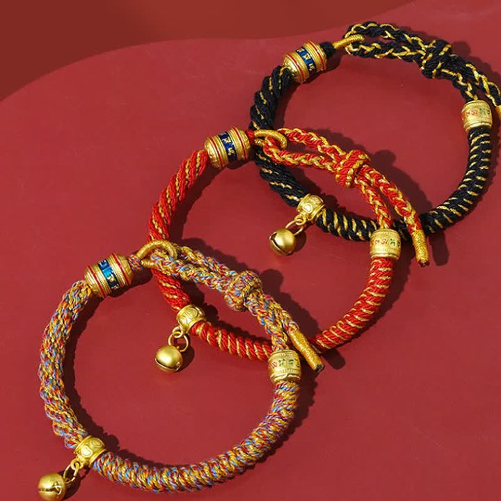 Buddha Stones Pulsera tibetana de protección de hilo rojo Om Mani Padme Hum - image 16