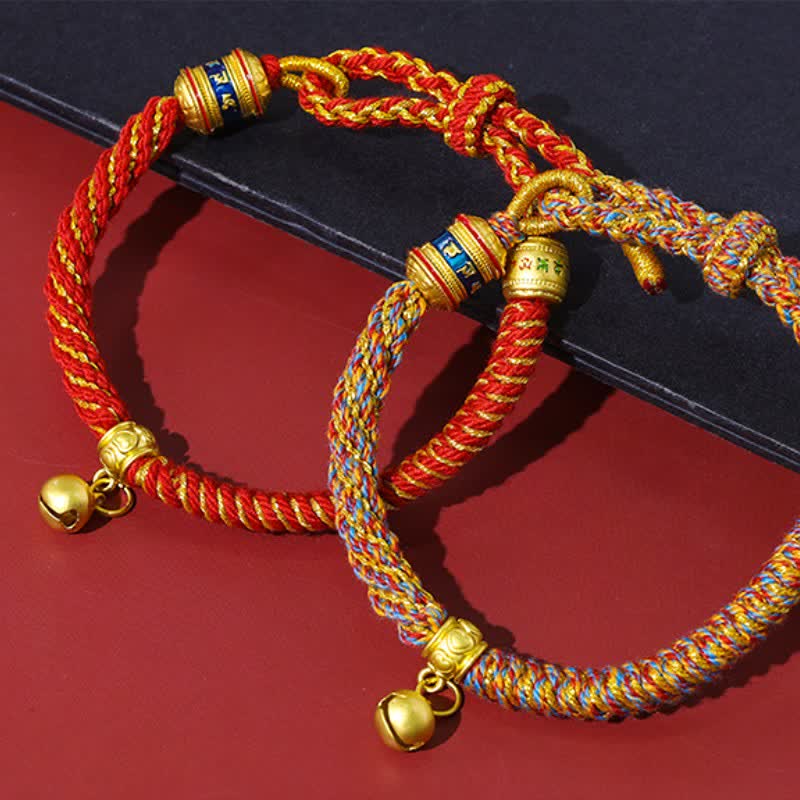 Buddha Stones Pulsera tibetana de protección de hilo rojo Om Mani Padme Hum - image 13