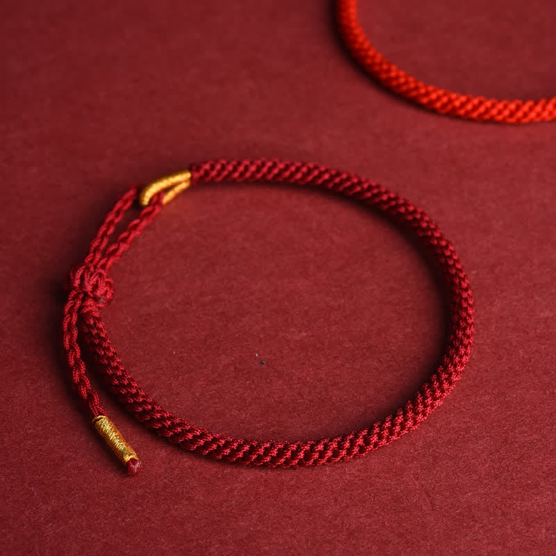Buddha Stones Pulsera protectora ajustable tejida a mano con hilo rojo - image 1
