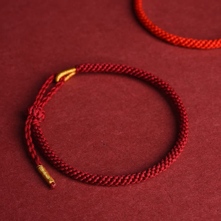Buddha Stones Pulsera protectora ajustable tejida a mano con hilo rojo - image 1