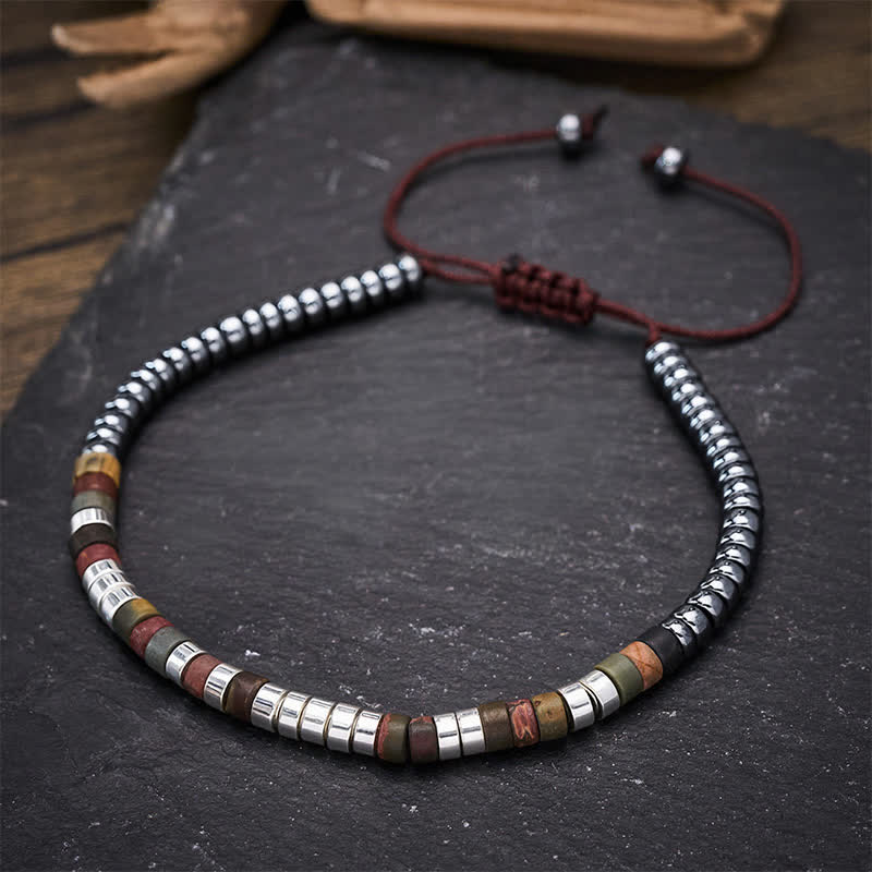 Buddha Stones Pulsera de cuentas poderosas de hematita - image 1