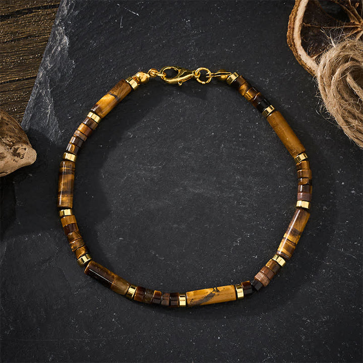 Buddha Stones Pulsera de cuentas protectoras de ojo de tigre natural - image 3