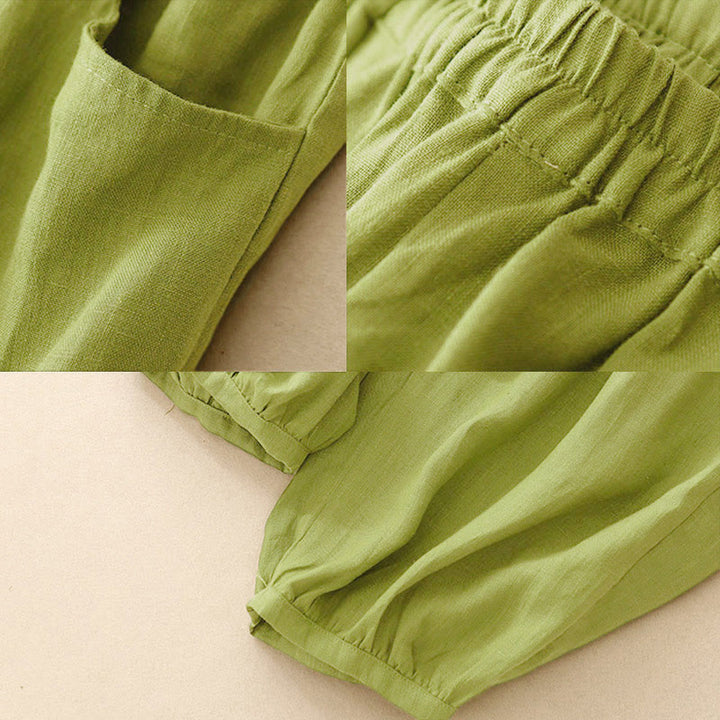 Pantalones tobilleros de color liso para mujer con bolsillos , de Buddha Stones, ideales para el verano. - image 16