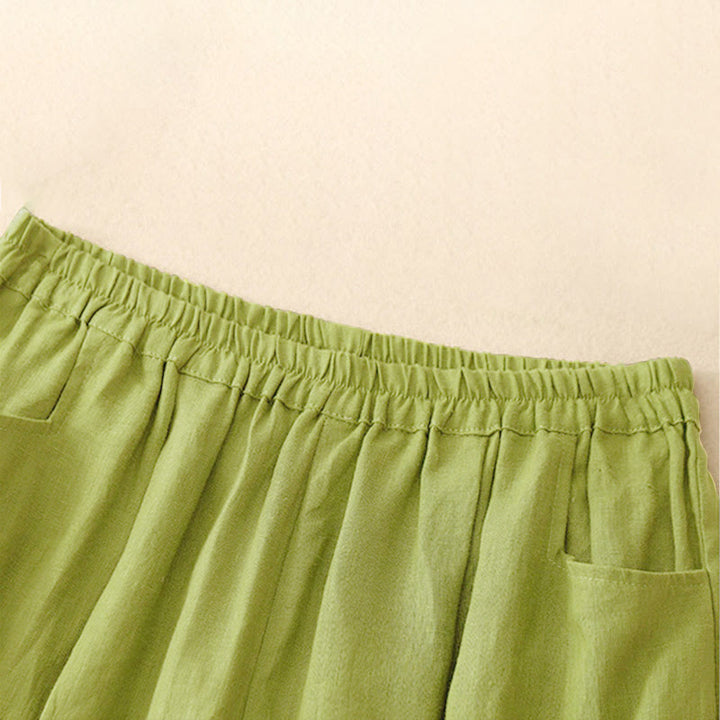 Pantalones tobilleros de color liso para mujer con bolsillos , de Buddha Stones, ideales para el verano. - image 15