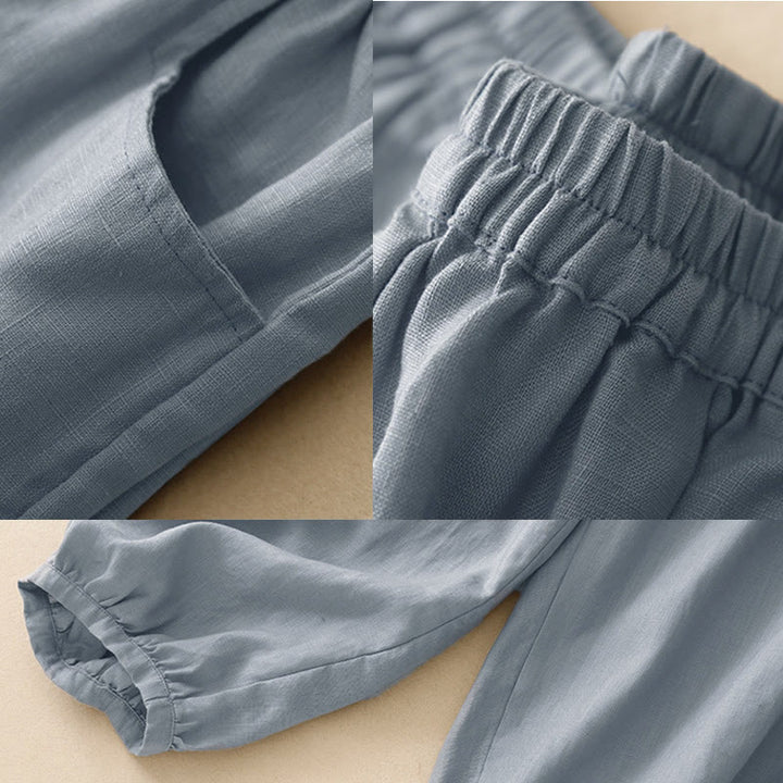 Pantalones tobilleros de color liso para mujer con bolsillos , de Buddha Stones, ideales para el verano. - image 13